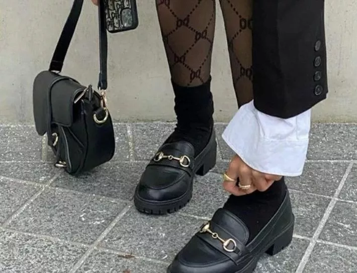 Bolero Roll Top Lastiksiz Kadın Siyah Bambu Soket Çorap