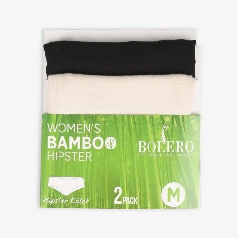 Bolero 2'li Kadın Bambu Dikişsiz Hipster Külot Siyah Ten - M50