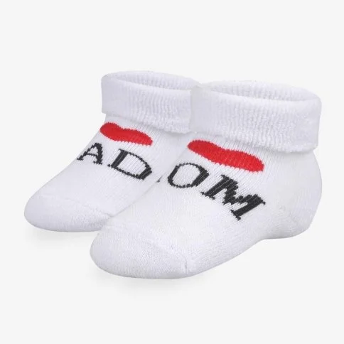 Bolero 2'li Kışlık Bebek Çorabı I Love Dad And Mum - C40