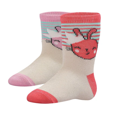 Bolero 2'li Kız Çocuk Bambu Soket Çorap Rabbit