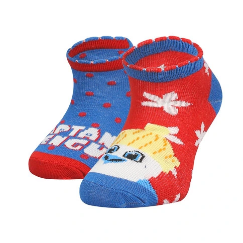 Bolero 2'li Orjinal Lisanslı Kaptan Pengu Kız Çocuk Patik Çorap