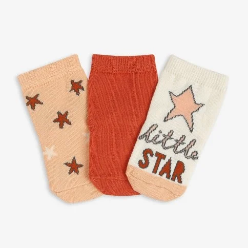 Bolero 3-Pack Baby and Kids Socks Orange - C31