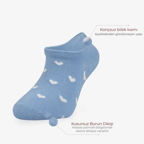 Bolero 3-Pack Girl Invisible Short Booties Socks
