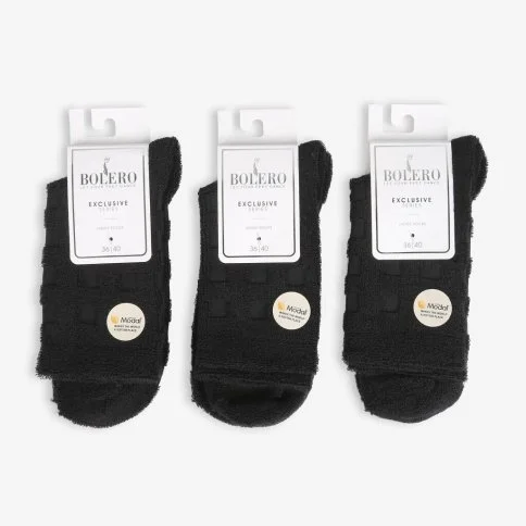 Bolero 3-Pack Women's Luxury Modal Black Socks