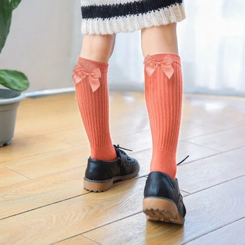 Bolero 3'lü Dizaltı Fiyonklu Çocuk Çorabı - C29