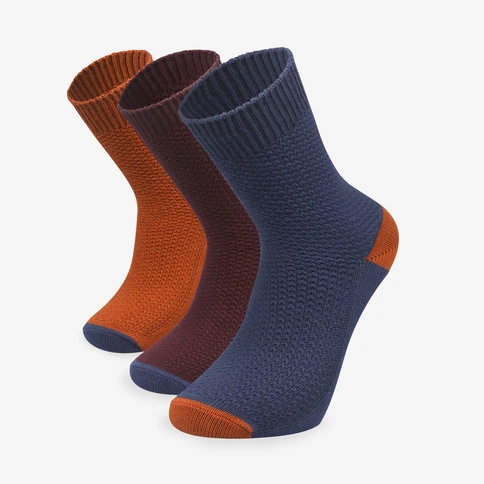 Bolero 3'lü Kabartma Desenli Kışlık Çorap