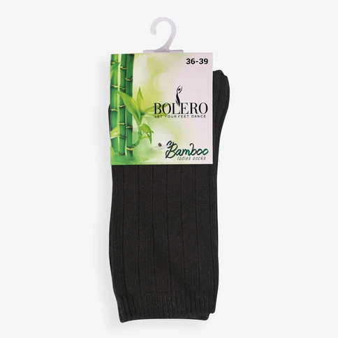 Bolero 3'lü Kadın Siyah Bambu Ev Çorabı