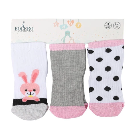Bolero 3'lü Kız Bebek Çorap