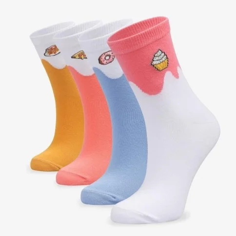 Bolero 4'lü Kadın Renkli Soket Çorap Sweety - B70