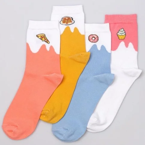 Bolero 4'lü Kadın Renkli Soket Çorap Sweety - B70