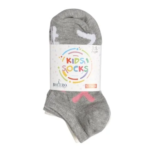 Bolero 5-Pack Patterned Girls Booties Socks
