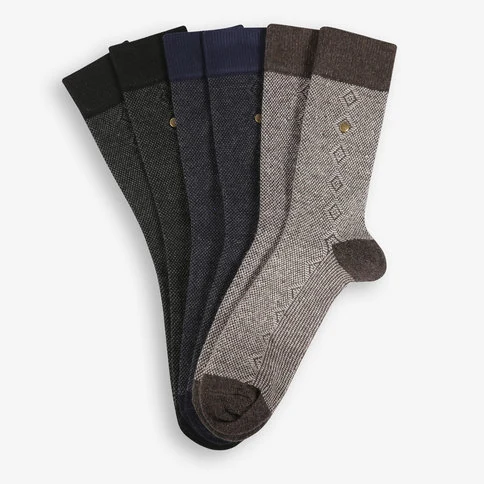 Bolero 6-Pack Men's Patterned Luxury Wool Socks