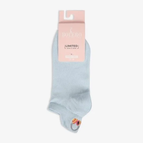 Bolero 6'lı Emojili Nakışlı Patik Çorap - B77
