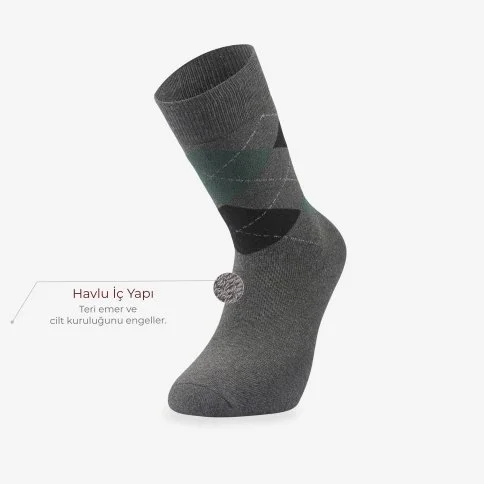 Bolero 6'lı Havlu Kışlık Erkek Çorap - E27