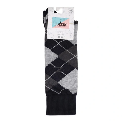 Bolero 6'lı Kadın Baklava Desenli Dizaltı Çorap