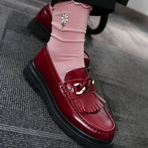 Bolero 6'lı Papatya Nakışlı Fırfırlı Kadın Soket Çorap