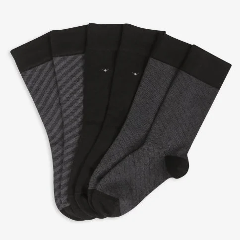 Bolero 6'lı Premium Siyah Erkek Bambu Soket Çorap - E70