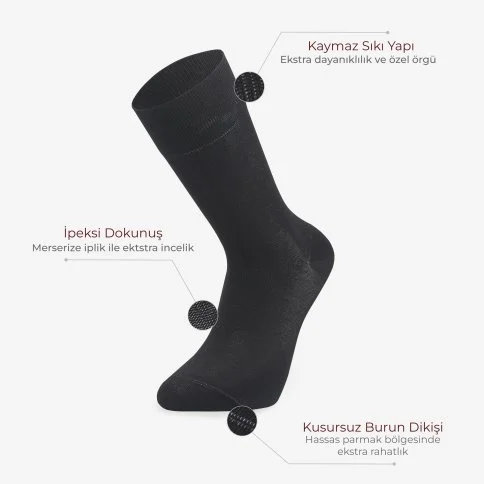Bolero 6'lı Yazlık Lüks Merserize Erkek Çorap - E08