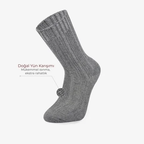 Bolero 6'lı Yünlü Kışlık Erkek Çorap - E31