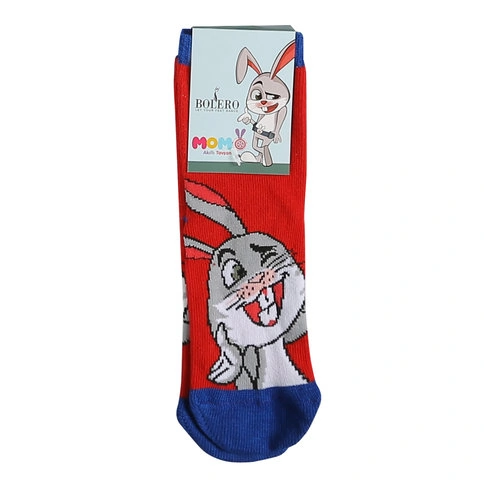 Bolero Akıllı Tavşan Momo Soket Kırmızı Çocuk Çorabı