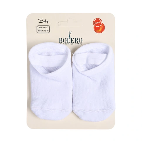 Bolero Altı Kaydırmaz Bebek Beyaz Çorap