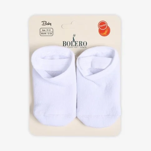 Bolero Altı Kaydırmaz Bebek Beyaz Çorap - C20