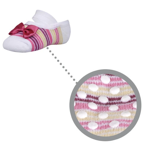 Bolero Altı Kaydırmaz Pembe Kız Bebek Çorap