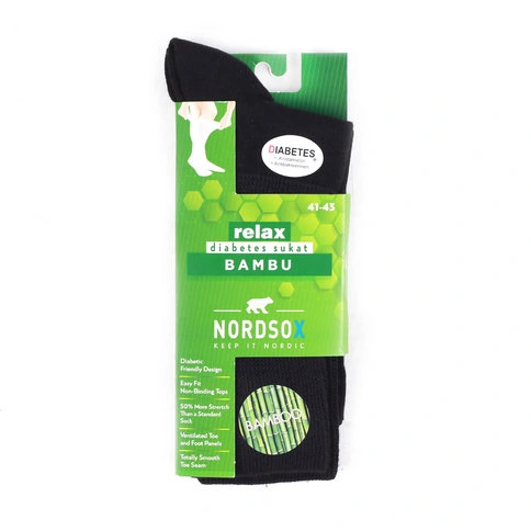 Bolero Bambu Siyah Diyabetik Şeker Çorabı