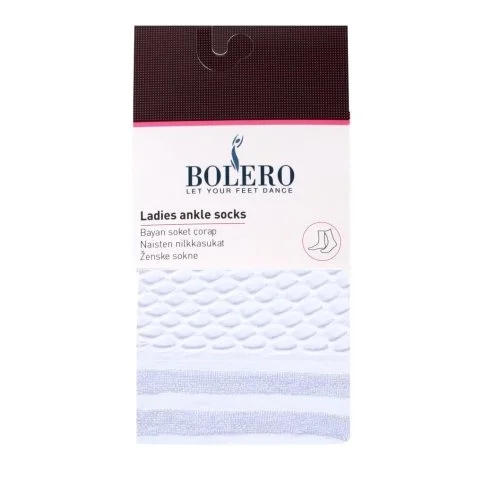 Bolero Beyaz Simli File Fishnet Soket Kadın Çorap - N41