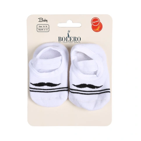 Bolero Bottom Non-Slip White Baby Boy Socks