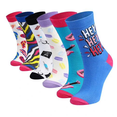 Bolero Kadın Eğlenceli 6'lı Renkli Çorap