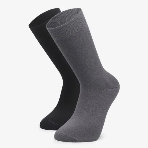 Bolero Erkek 2'li Organik Çorap Füme Siyah - E67
