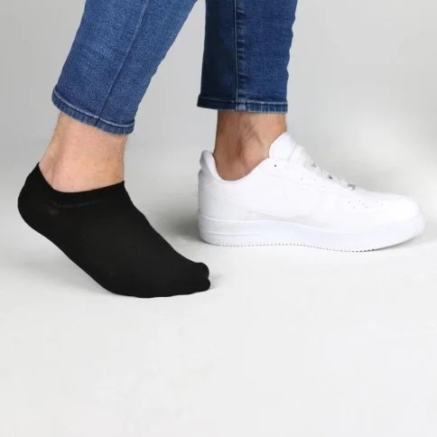 Bolero Erkek 6'lı Pamuklu Sneakers Çorap Siyah - E60