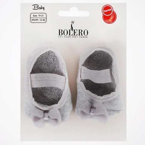 Bolero Gray Non-Slip Baby Socks
