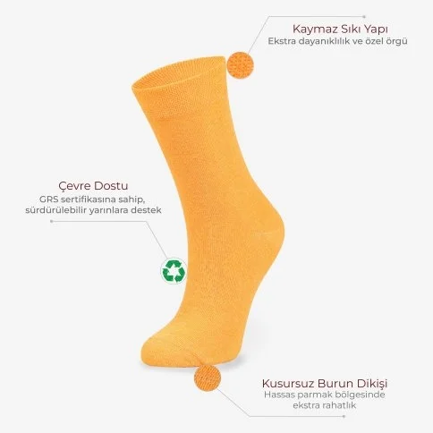 Bolero Green Geri Dönüşüm Çevre Dostu Recycled Çorap Amber - E96