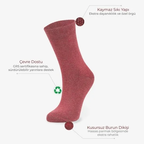 Bolero Green Geri Dönüşüm Çevre Dostu Recycled Çorap Hibiscus - E96