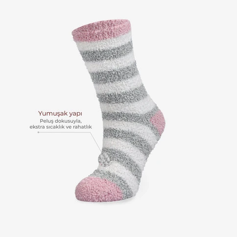 Bolero Home Socks Çizgili Ev Çorabı