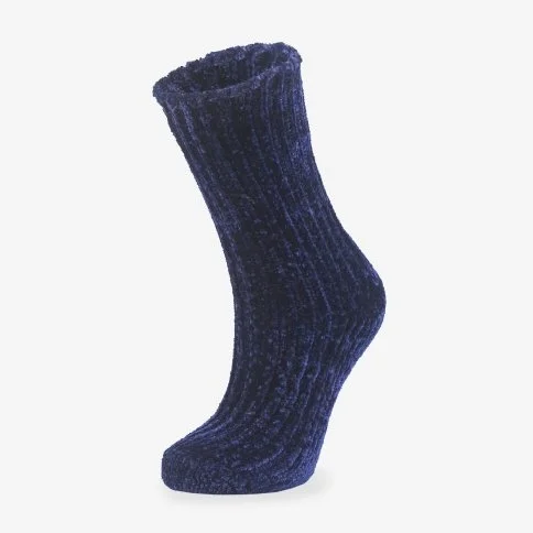 Bolero Kadife Dokulu Kadın Kışlık Çorabı Lacivert - B58