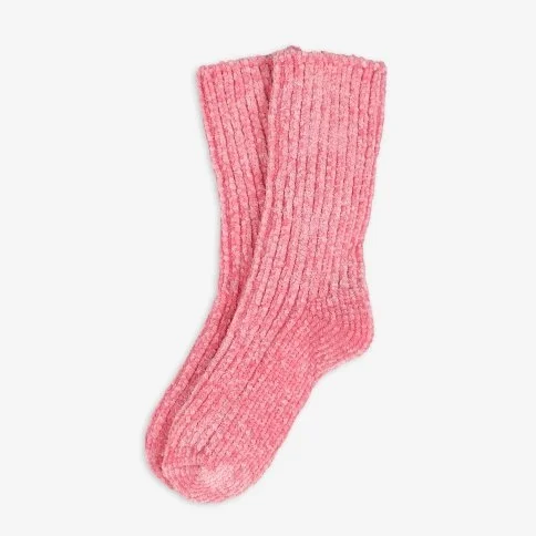 Bolero Kadife Dokulu Kadın Kışlık Çorabı Pembe - B58