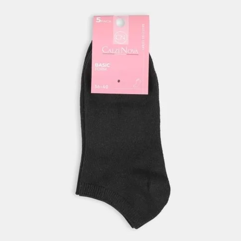 Bolero Kadın 5'li Siyah Patik Çorap - B78