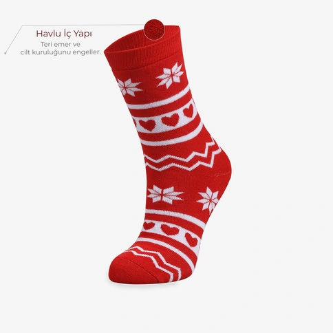 Bolero Bayan 6'lı Kışlık Havlu Çorap