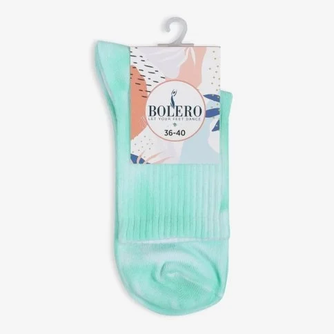 Bolero Kadın Batik Desenli Çorap Su Yeşili - B41