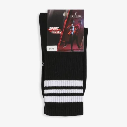 Bolero Kadın Derbili Spor Siyah Çorap - B91