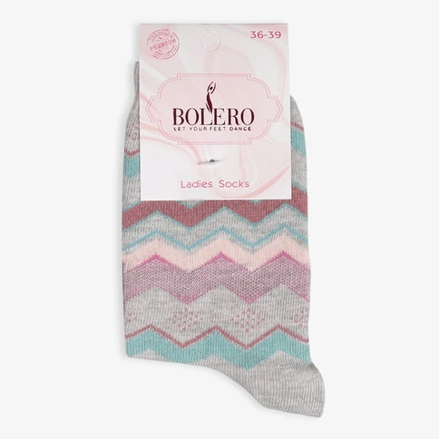 Bolero Kadın Desenli 12'li Lüks Soket Çorap