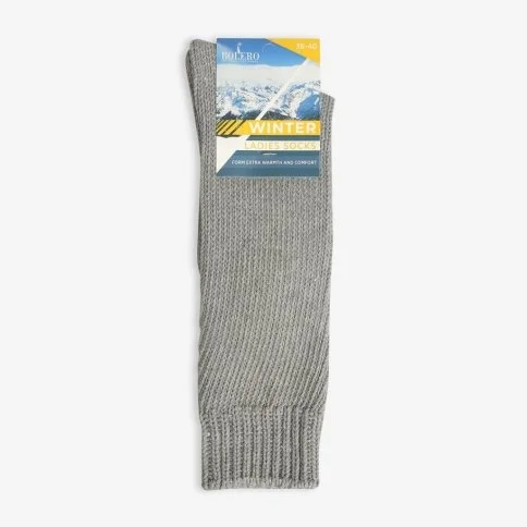 Bolero Kadın Dizüstü Kışlık Çorap Gri - B55
