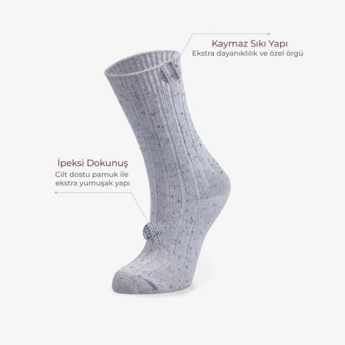 Bolero Kadın Kışlık Soket Kırçıllı Çorap - B99
