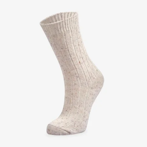 Bolero Kadın Kışlık Soket Kırçıllı Krem Çorap - B99