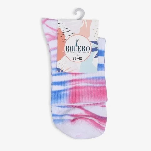 Bolero Kadın Renkli Batik Çorap - B41