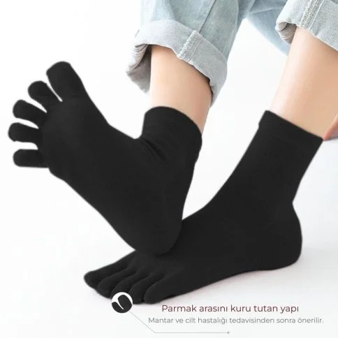 Bolero Kadın Siyah Parmak Çorap - B24