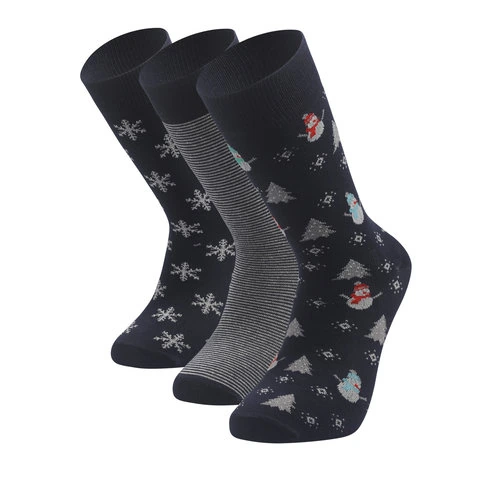 Bolero Men's 3-Pack Christmas Socks